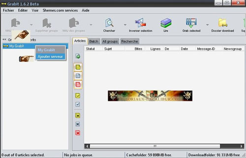 Ajoutez un serveur NNTP à Grabit