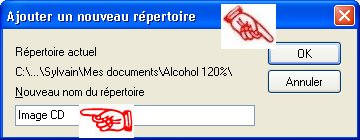 Ajouter un nouveau répertoire avec Alcohol 120%